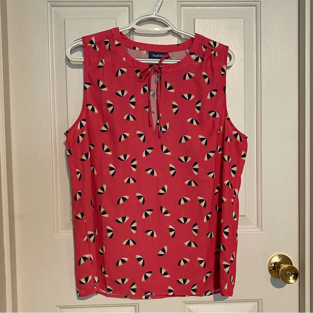 ModCloth Sleeveless Top, Size Large